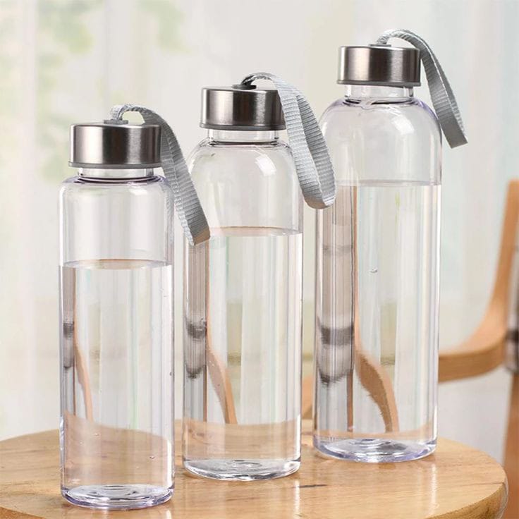 Glass water bottles